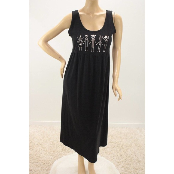 California Concepts Maxi Dress Bolero Cardigan Set Size 12 Artsy Women Graphics - Picture 7 of 13